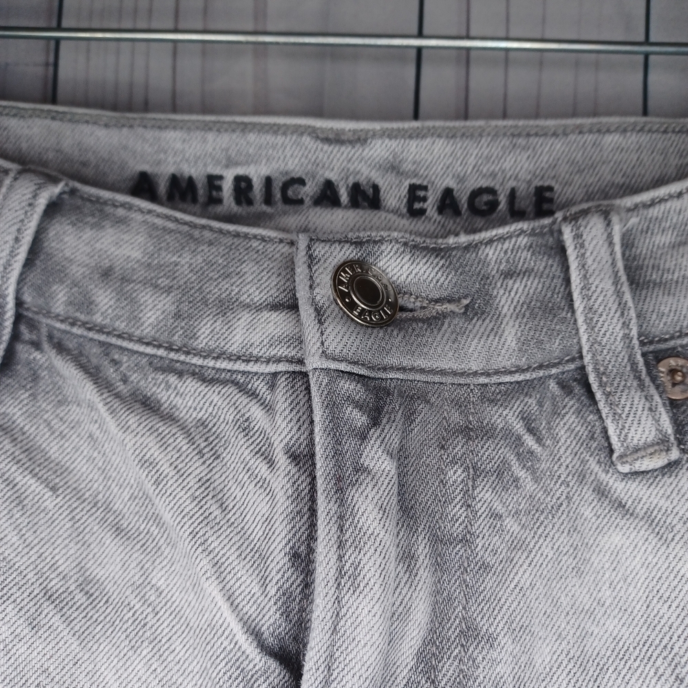 American Eagle 90's straight high-rise distressed baggy grunge streetwear jeans - Picture 9 of 15